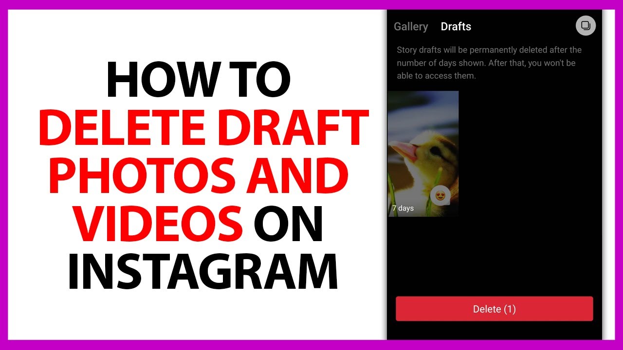 how-to-delete-draft-photos-and-videos-on-instagram-in-2023-youtube
