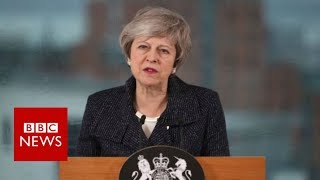 PM defends Brexit strategy on Northern Ireland visit - BBC News