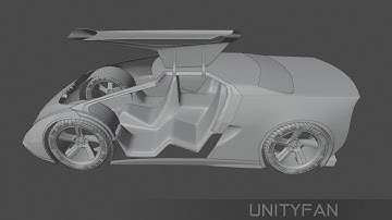 #86 3d sketching a car in blender Part 08 - 4x timelapse