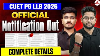 CUET PG LLB 2026 Notification |CUET PG LLB 2026 | CUET PG LLB Exam Date Application Form