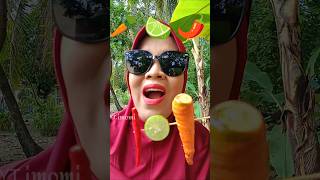 Food ASMR 🥕🍋‍🟩🌶️ Mouth Emoji Magic #shorts #reverse #food #funny #satisfying #trending #asmr 1