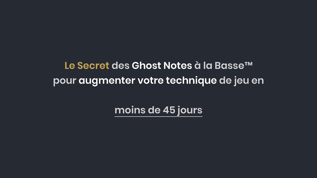Le Secret des Ghost Notes à la Basse™ (Bande Annonce 1) 🎸 - YouTube