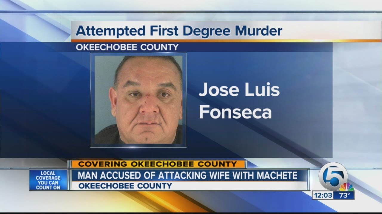 Man accused of attacking wife with machete - YouTube
