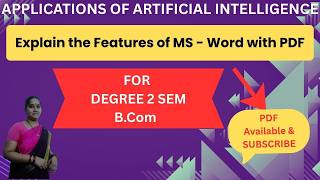 Features of MS - Word // Important Features of MS Word//Microsoft Word Features and Uses// OAT