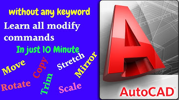 Easiest way to use modify command in AUTOCAD|Move|Copy|Stretch|Rotate|Trim|Scale|Scale.