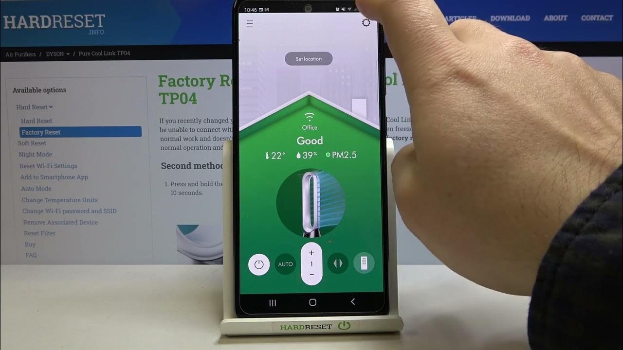 How to Reset Dyson Hot and Cold Air Purifier through App Reset Dyson