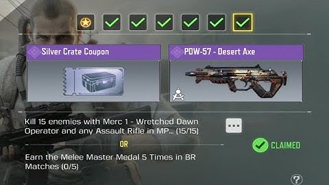 Call of Duty Mobile Kill 15 Enemy with Merc 1-Wretched Down Operator and Assault Rifle Task Complete