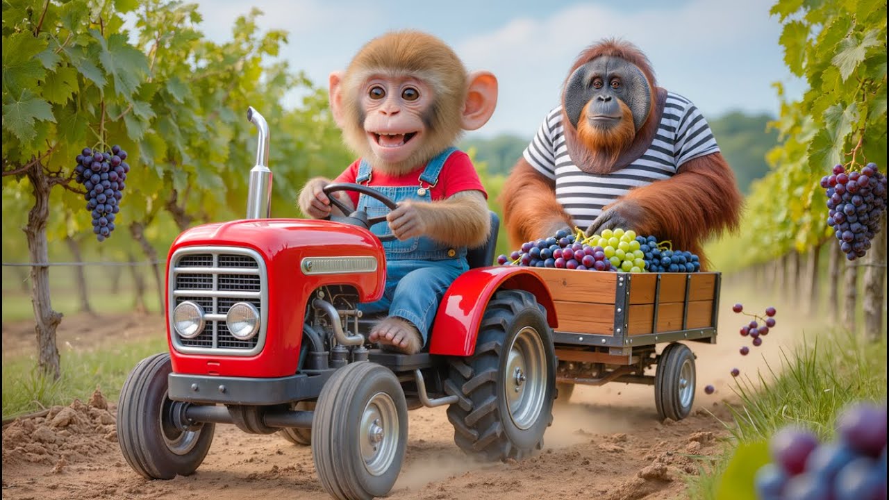 Monkey NaNa Harvests Grapes and Outsmarts a Sneaky Visitor – NANA MONKEY LIFE