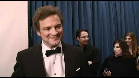 Backstage with Colin Firth - 68th Golden Globe Award Winner