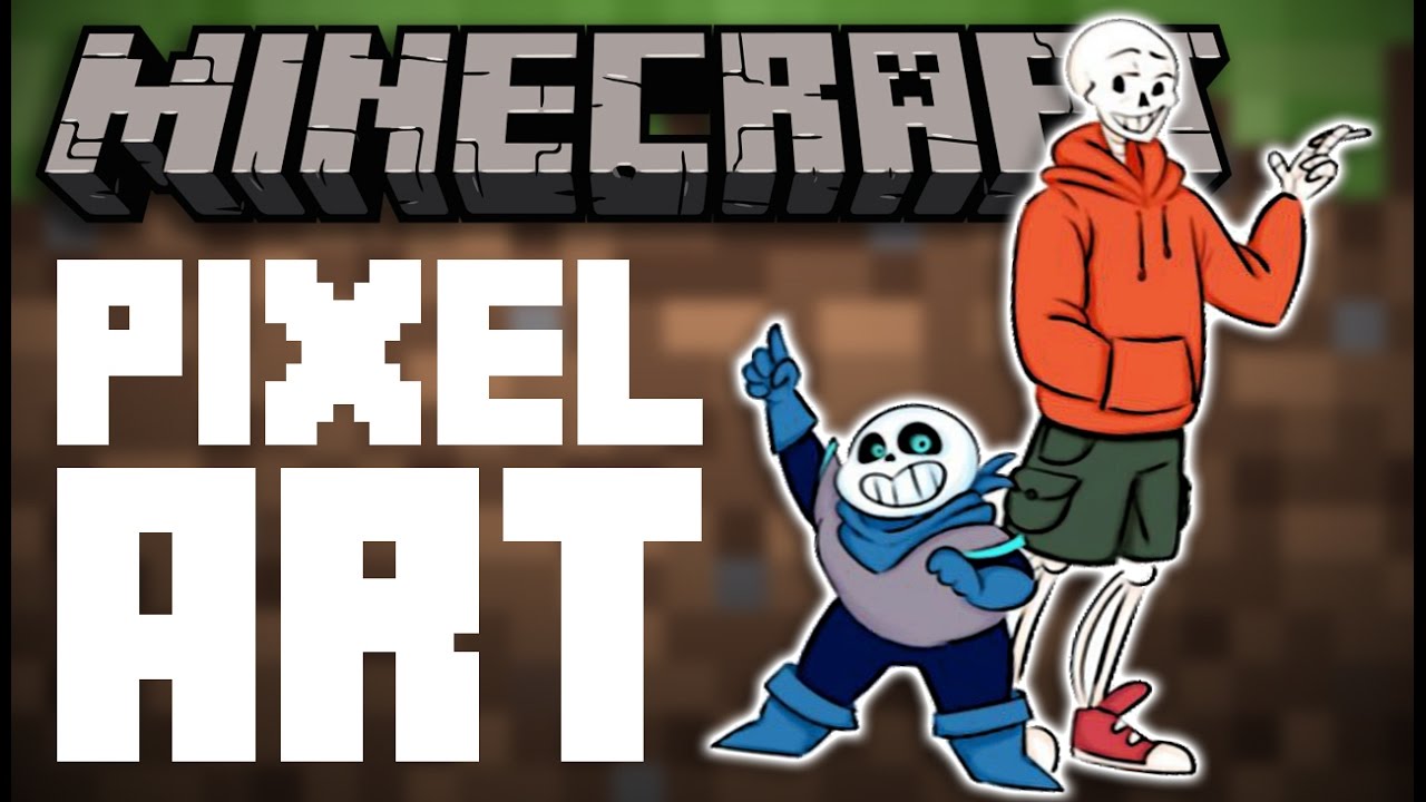 How To Make Sans From Undertale - Minecraft Pixel Art Tutorial 