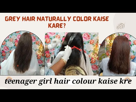 How To Colour Grey Hair at Home | Hair Colour At Home | Colour Hair at ...