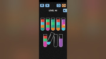 Water color sort level 45 Gameplay walkthrough solution ios (Android)