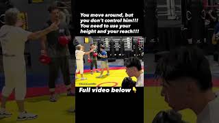 Coach Mike’s Boxing Technique & Footwork: You need to use your height and your reach!!! #shorts