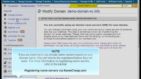 NameCheap.com Changing name servers by Host4Go Tutorials