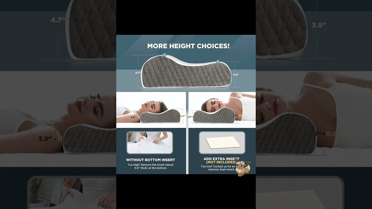 Blairmore Contour Cervical Orthopedic Memory Foam Pillow – Ergonomic Support for Neck & Shoulders
