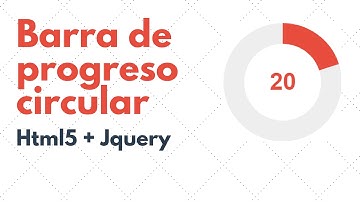 Progress bar - Barra de progreso circular con Html5 y Jquery