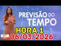 VENTO E RAIO: ZCIT mantém tempo severo no Norte e Nordeste hoje | Previsão do Tempo Hora 1 06/03