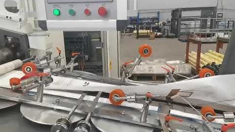 F550QB Siemens System Nordson hot melt glue paper bag making machine with rope &flat handles inline