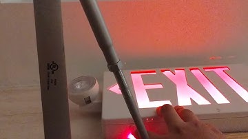 testing emergency light on an all pro exit sign