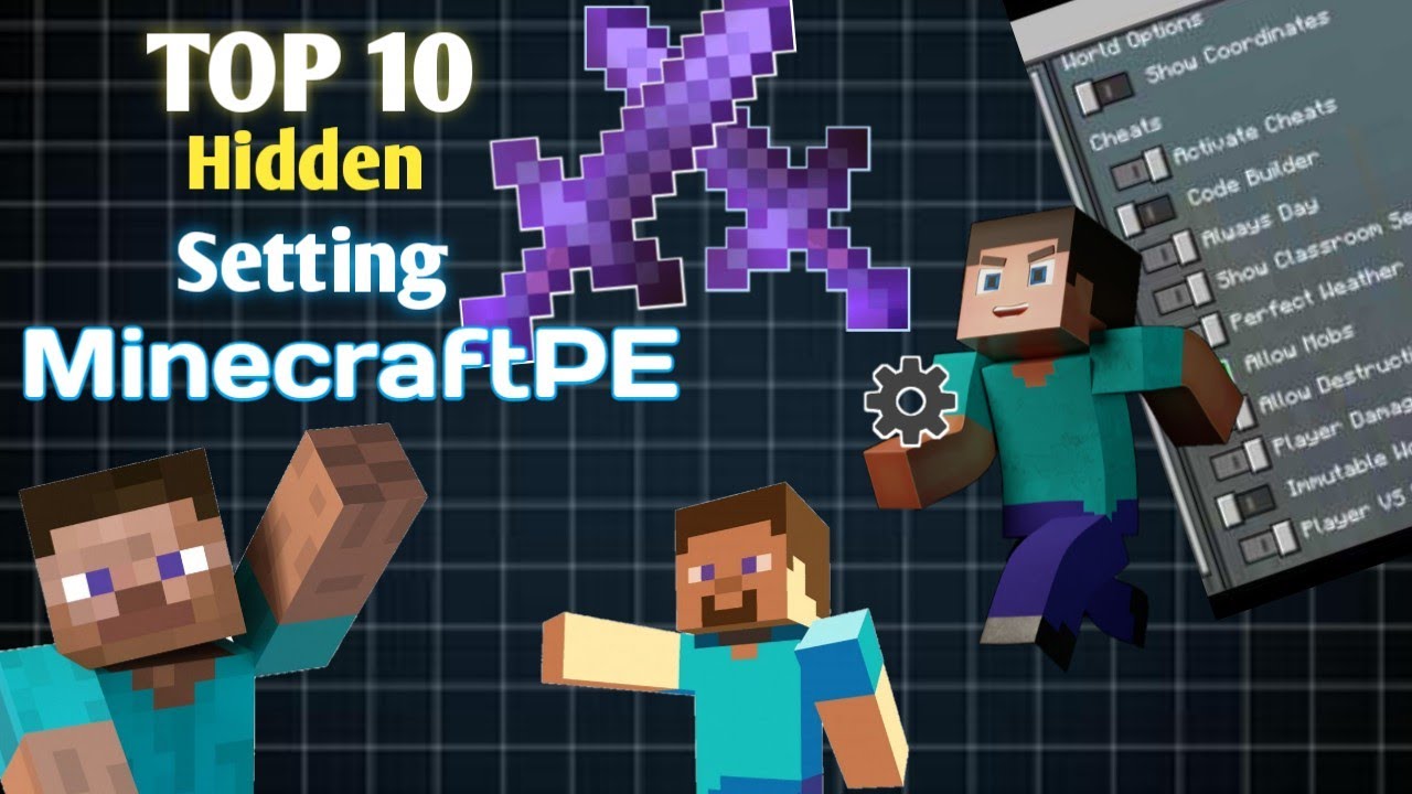 Top 10 Hidden Settings in Minecraft PE 😍[