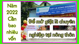 Kinh nghiệm mở tiệm giặt là công nghiệp ở nông thôn cần bao nhiêu tiền? Máy giặt công nghiệp 26kg.