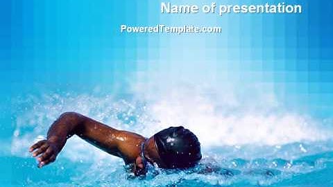 Swimming PowerPoint Template by PoweredTemplate.com