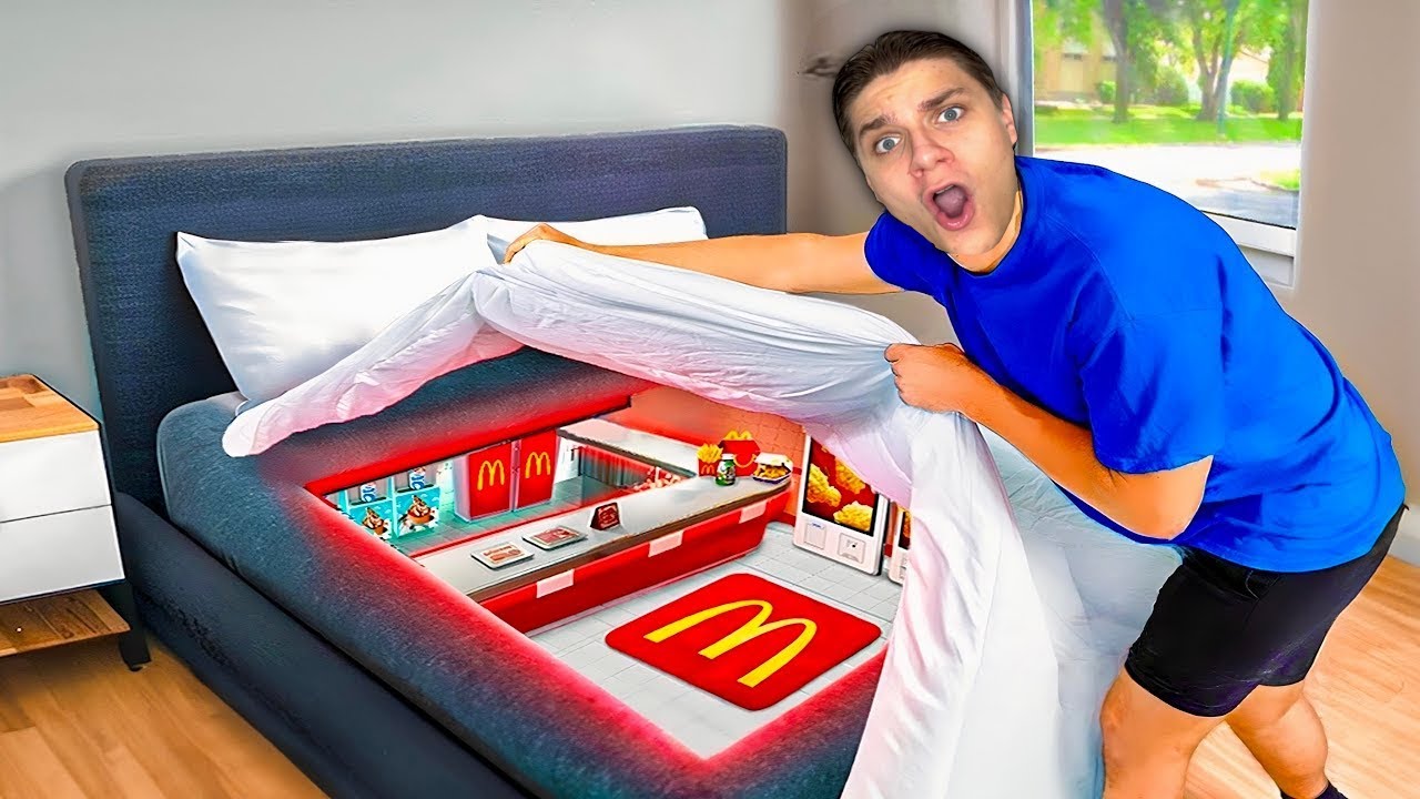 Jag byggde en HEMLIG MCDONALDS  I MITT HUS