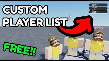 Free Custom Player List | Roblox Studio