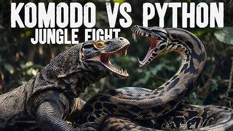 Komodo Dragon VS Giant Python: A Savage Clash for Survival | Ultimate Animal War
