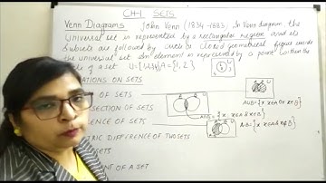 NCERT class 11 Maths chapter 1 Sets (venn diagrams and operations on sets)