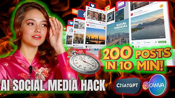 Create 200 Social Media Posts in 10 Minutes with AI Fast & Easy! How to Create Social Media Posts 🚀