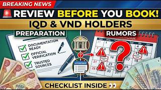 🚨BREAKING: The Appointment Checklist IQD & VND Holders Should Follow | Review Before You Book!🔊dinar
