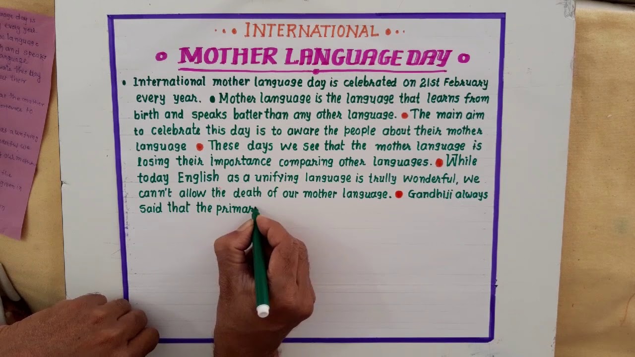Essay on mother language day picture