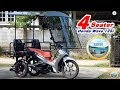 4 Seater Honda Wave 125i Trike Kit/Side Wheel Kit ล้อกันล้ม พร้อมที่นั่งเสริมและหลังคา