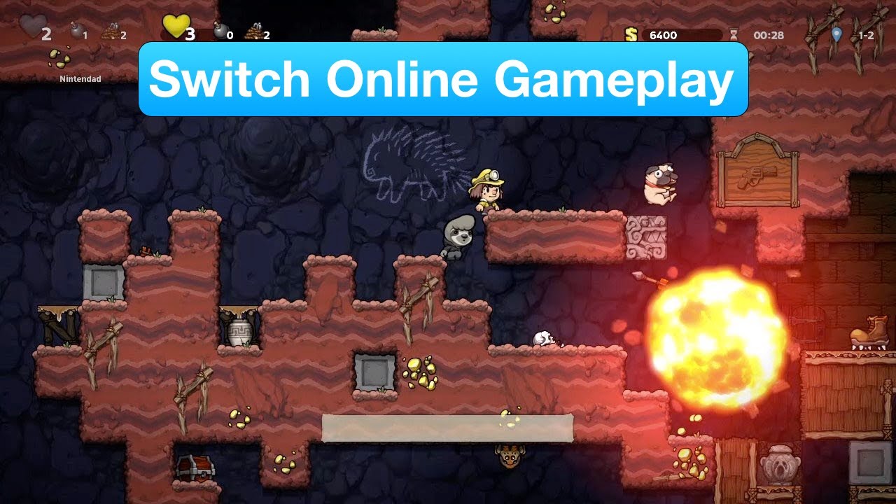 Spelunky 1 and Spelunky 2 Switch gameplay