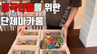 [EP100] 미국인을위한 한국st마카롱 만드는 임산부 | 미국에서 한국식 집밥해먹는 임산주부 | 다 만들어먹는 23주차 임산부