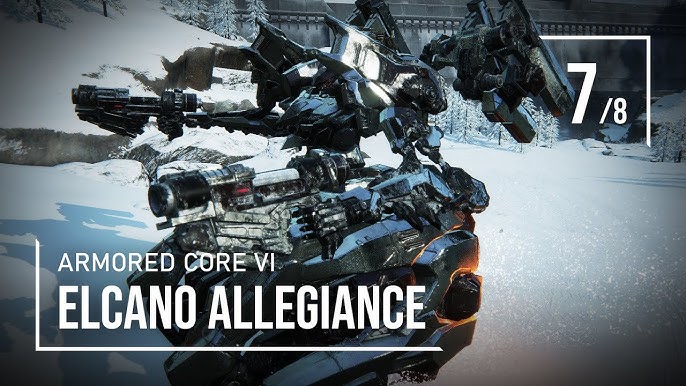 a mechwarrior as armored core v running across the