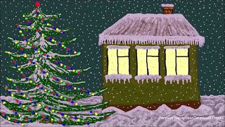 Рисунок нарисовал Геннадий Горин - Новогодняя ёлка и домик