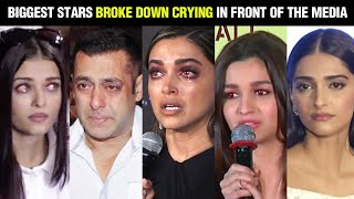 10 Bollywood Stars CRYING On Stage During Events | Salman - Aishwarya, Deepika, Sonam, Alia, Aamir