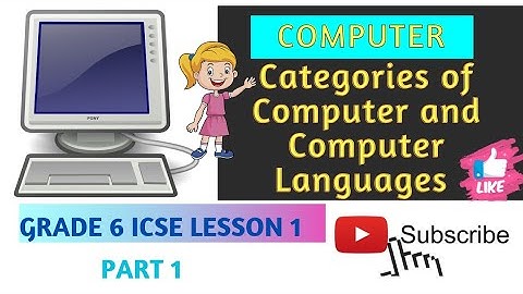 GRADE 6 | Computer | Lesson 1| ICSE - Categories of computers and computer languages. #learning