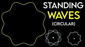 Standing/Stationary Wave on a Circular String, broken into exactly 8 wavelengths