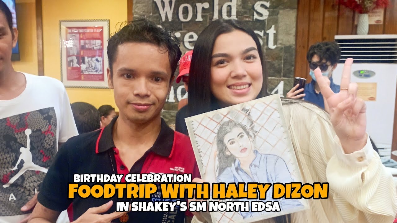 Foodtrip with Haley Dizon in Shakey's SM North EDSA | Drawing | Zedrick ...