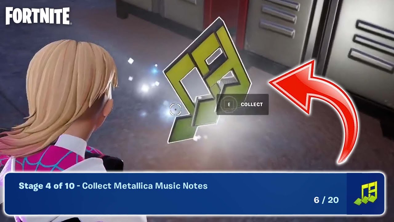 How to *EASILY* Collect Metallica Music Notes Fortnite x Metallica