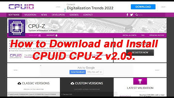 How to Download and Install CPU Z v2.03.