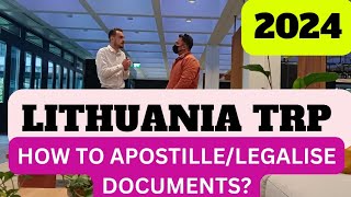 Lithuania TRP 2024. How to APOSTILLE/LEGALISE Documents? Your Visa Mate. Youtube. Lithuania TRP.