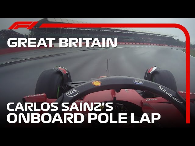 Carlos Sainz's Onboard Pole Lap | 2022 British Grand Prix | Pirelli