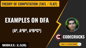 024 - Examples of DFA | DFA for a^n, a^nb^m, a^nb^mc^k | TOC by Mahesh Goyani | CodeCrucks