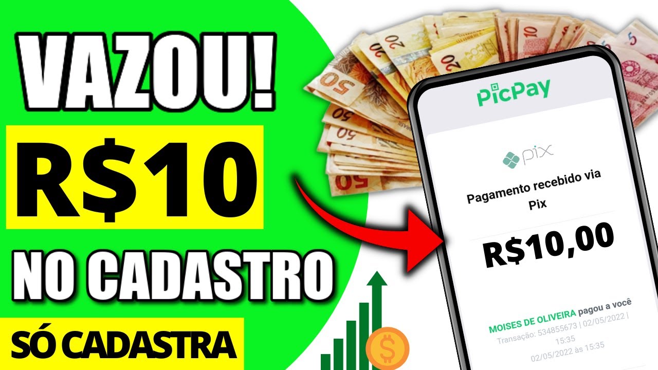 💸Ganhe R$10 no Cadastro Via PIX! APP PAGANDO POR CADASTRO 2022 (Ganhar Dinheiro na Internet)