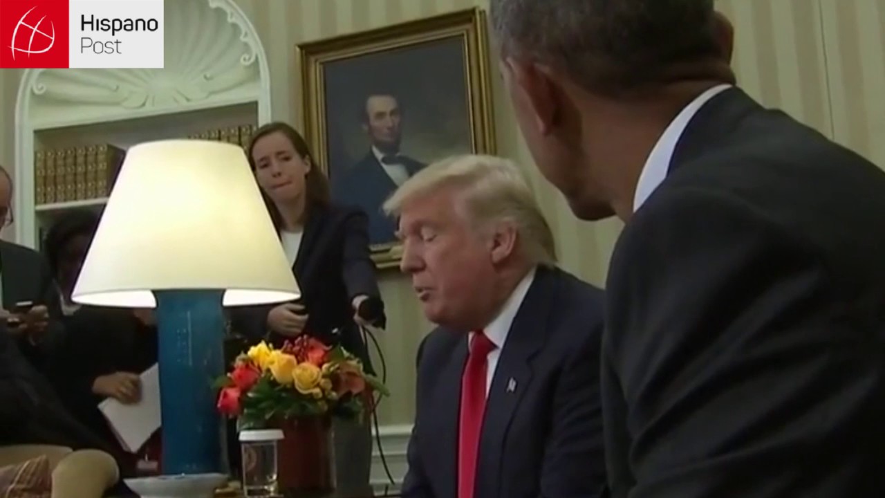 El encuentro entre Obama y Trump en la Casa Blanca - YouTube