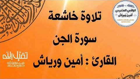 تلاوة رائعة تنسيك همك تريح بالك و قلبك || سورة الجن رواية ورش || #المصحف_المرتل القارئ #أمين_ورياش